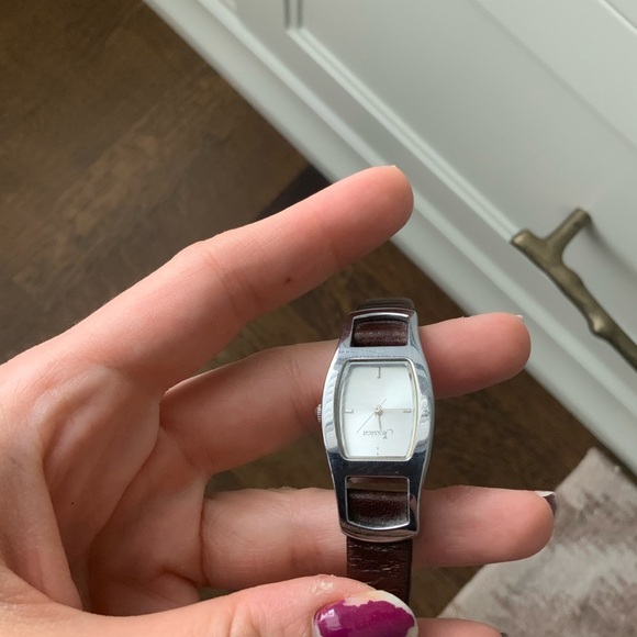 Vintage 90’S JESSICA Leather Brown Band Silver Wrist Watch Women’s BRAND NEW - Picture 10 of 16